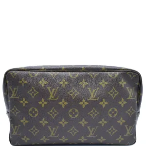 LOUIS VUITTON Trousse Toiletry 28 Monogram Canvas Cosmetic Bag Brown