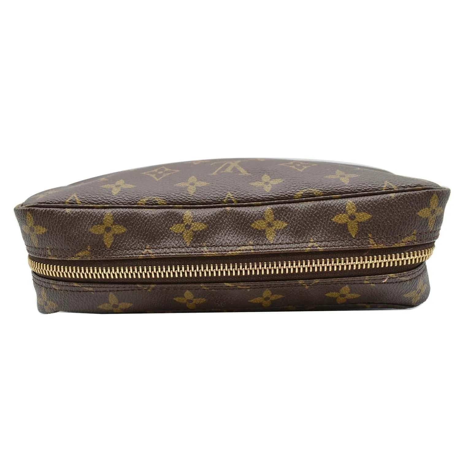 LOUIS VUITTON Trousse Toiletry Monogram Canvas Cosmetic Bag Brown