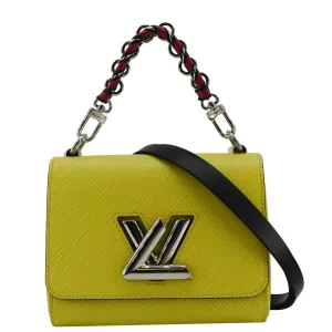 LOUIS VUITTON Twist PM Epi Leather Crossbody Bag Yellow
