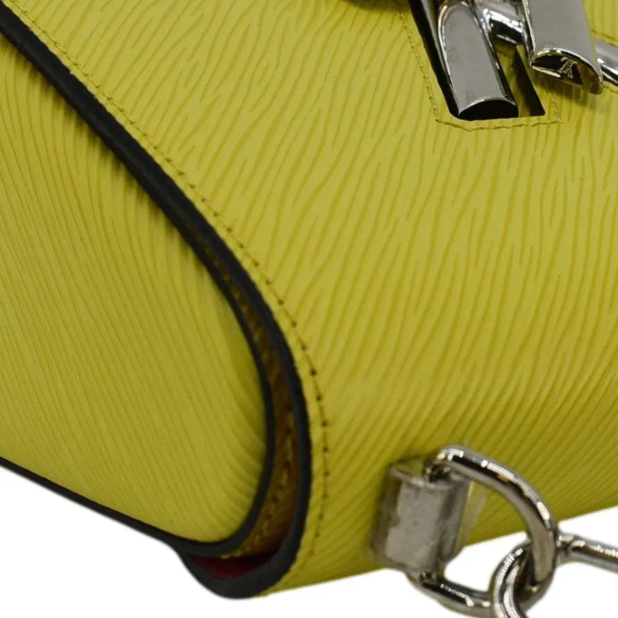 LOUIS VUITTON Twist PM Epi Leather Crossbody Bag Yellow