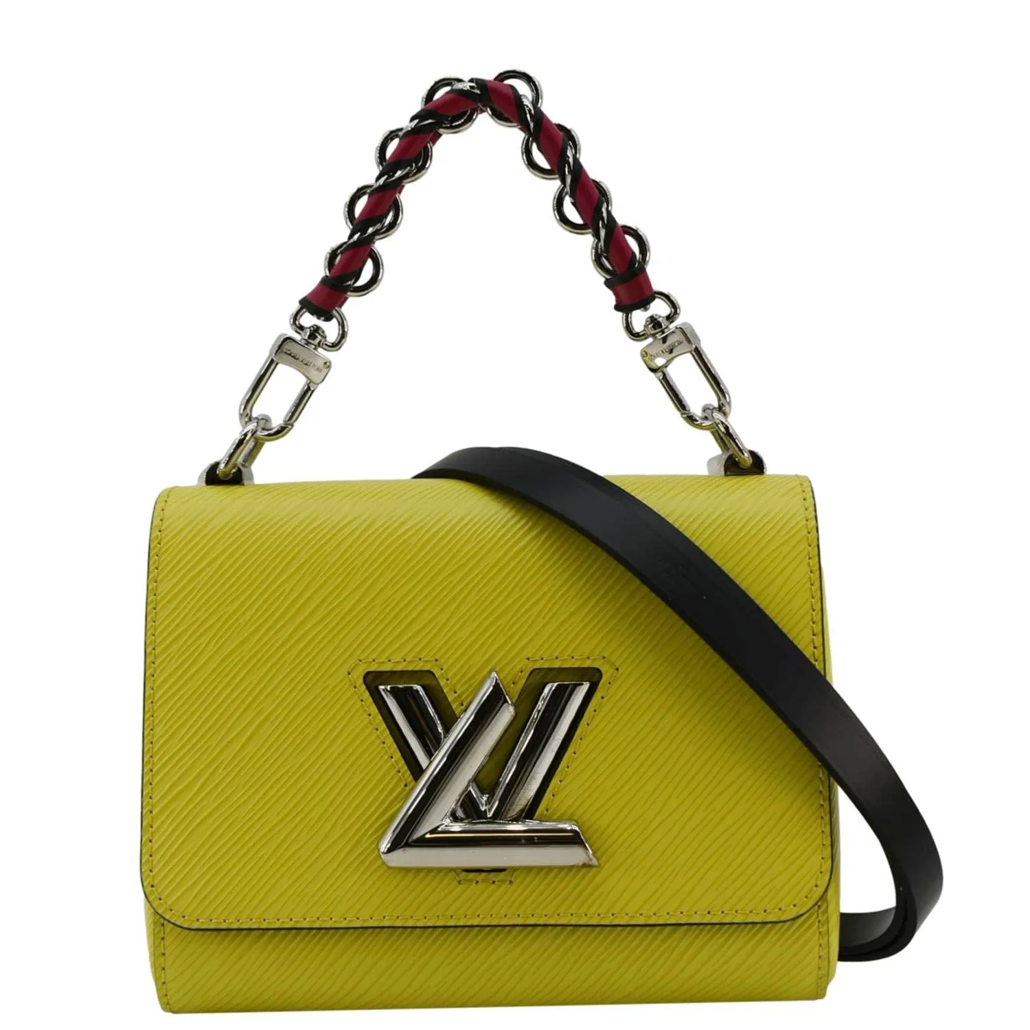 LOUIS VUITTON Twist PM Epi Leather Crossbody Bag Yellow
