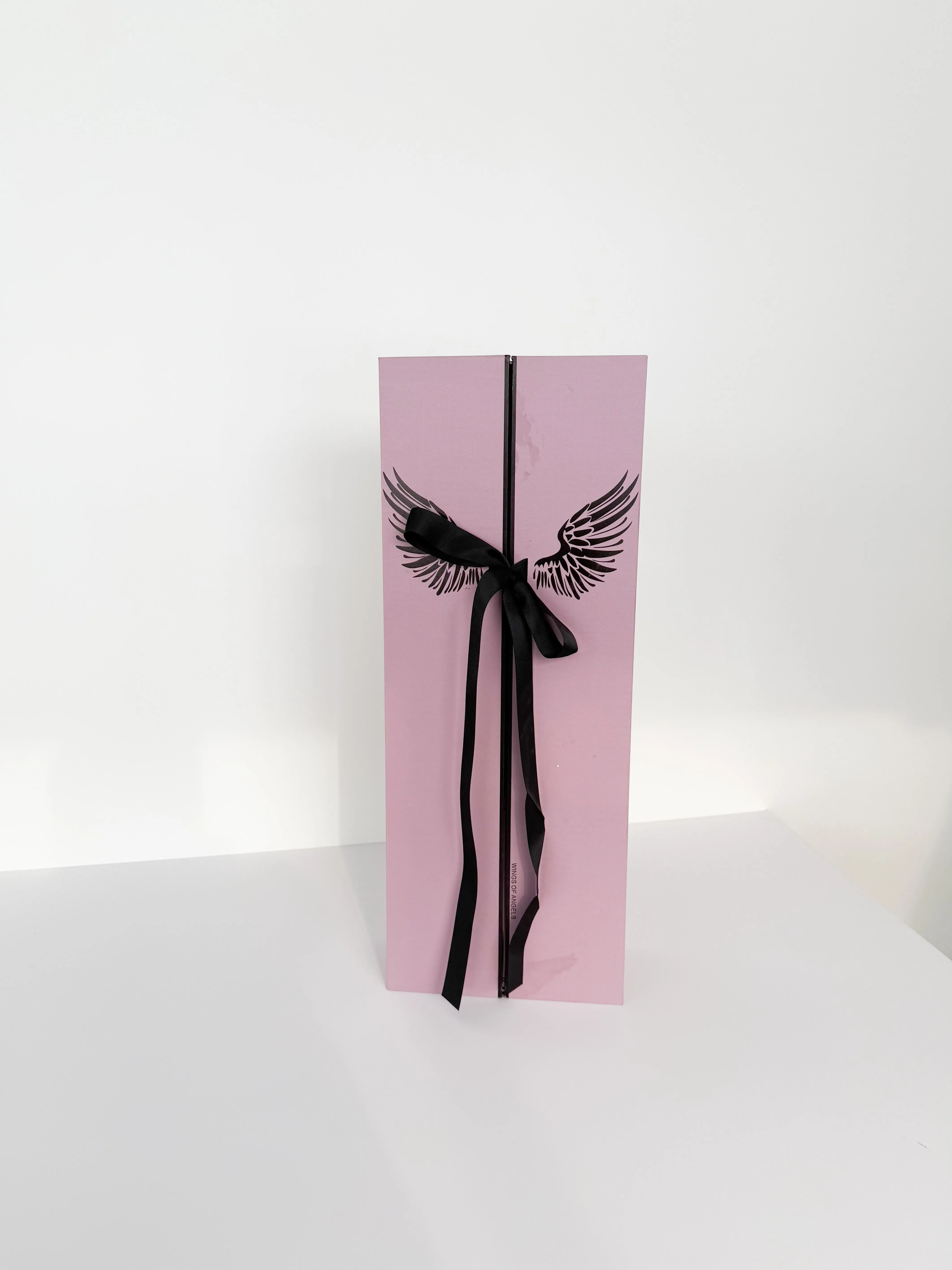 Luxury Tall Flower Box with Wings Pattern & Ribbon