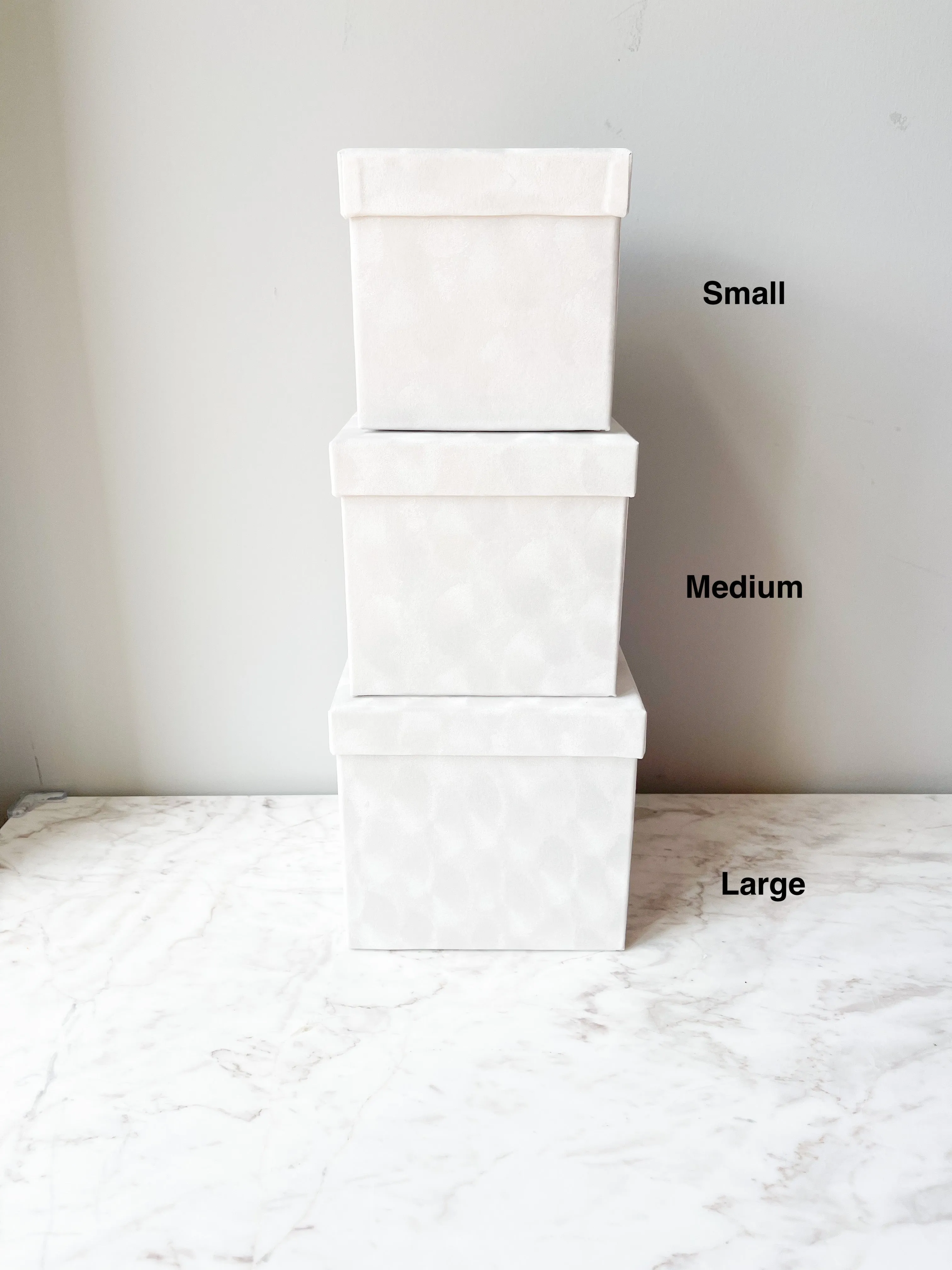 Luxury Velvet Square Flower Box with Lid
