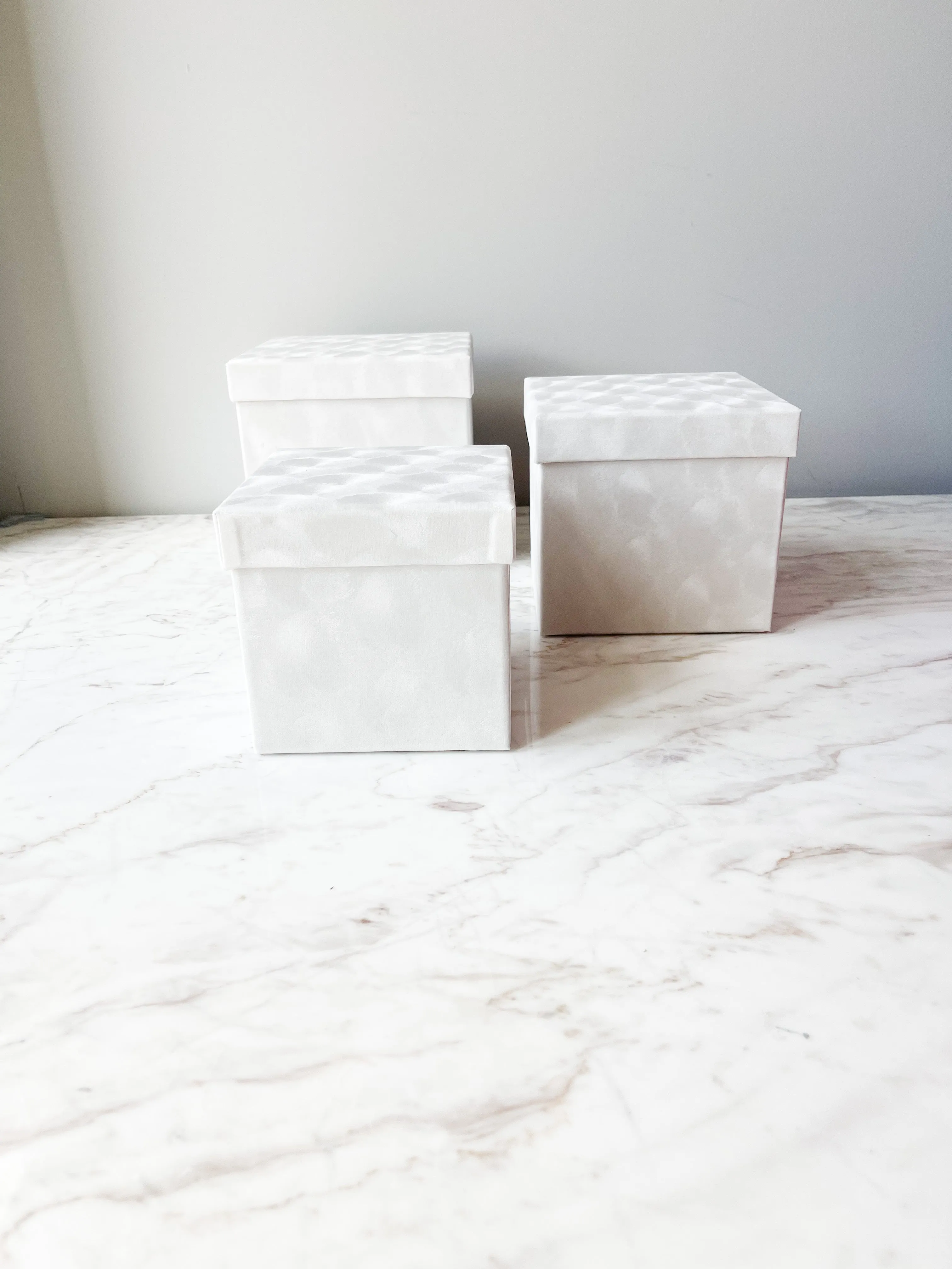 Luxury Velvet Square Flower Box with Lid