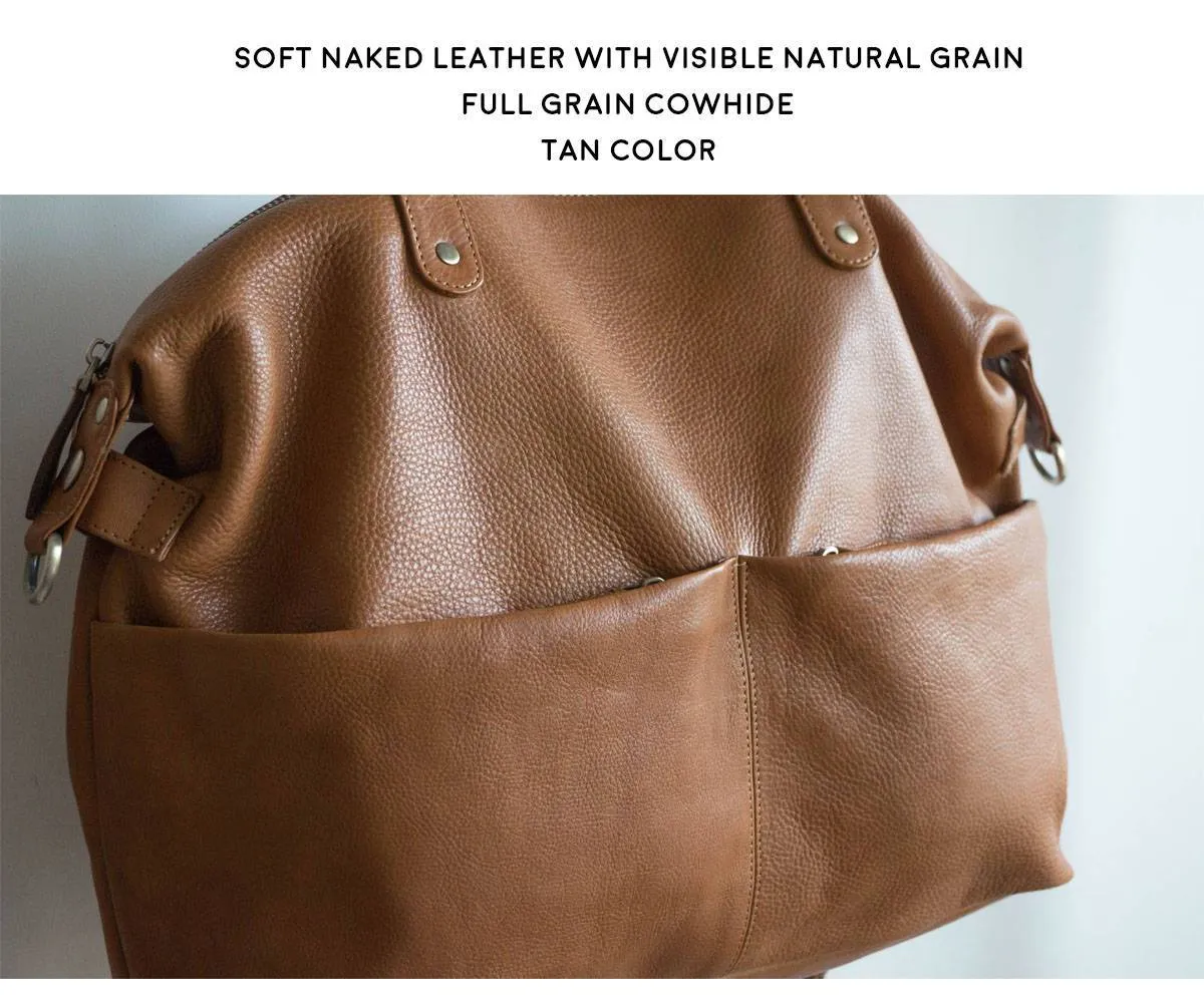 M8 Convertible 3-in-1 Backpack Purse in Tan Brown Soft Leather