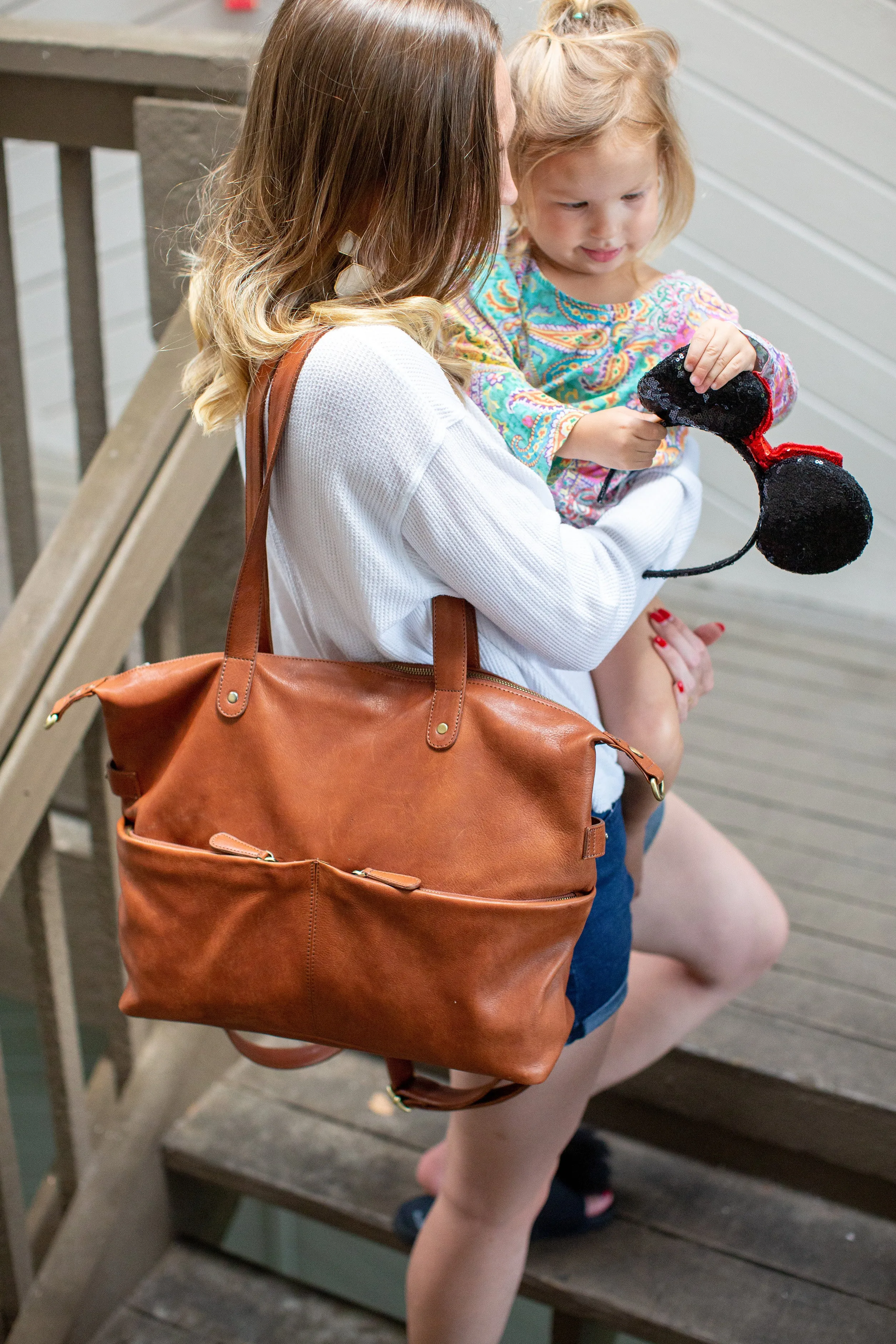 M8 Convertible 3-in-1 Backpack Purse in Tan Brown Soft Leather