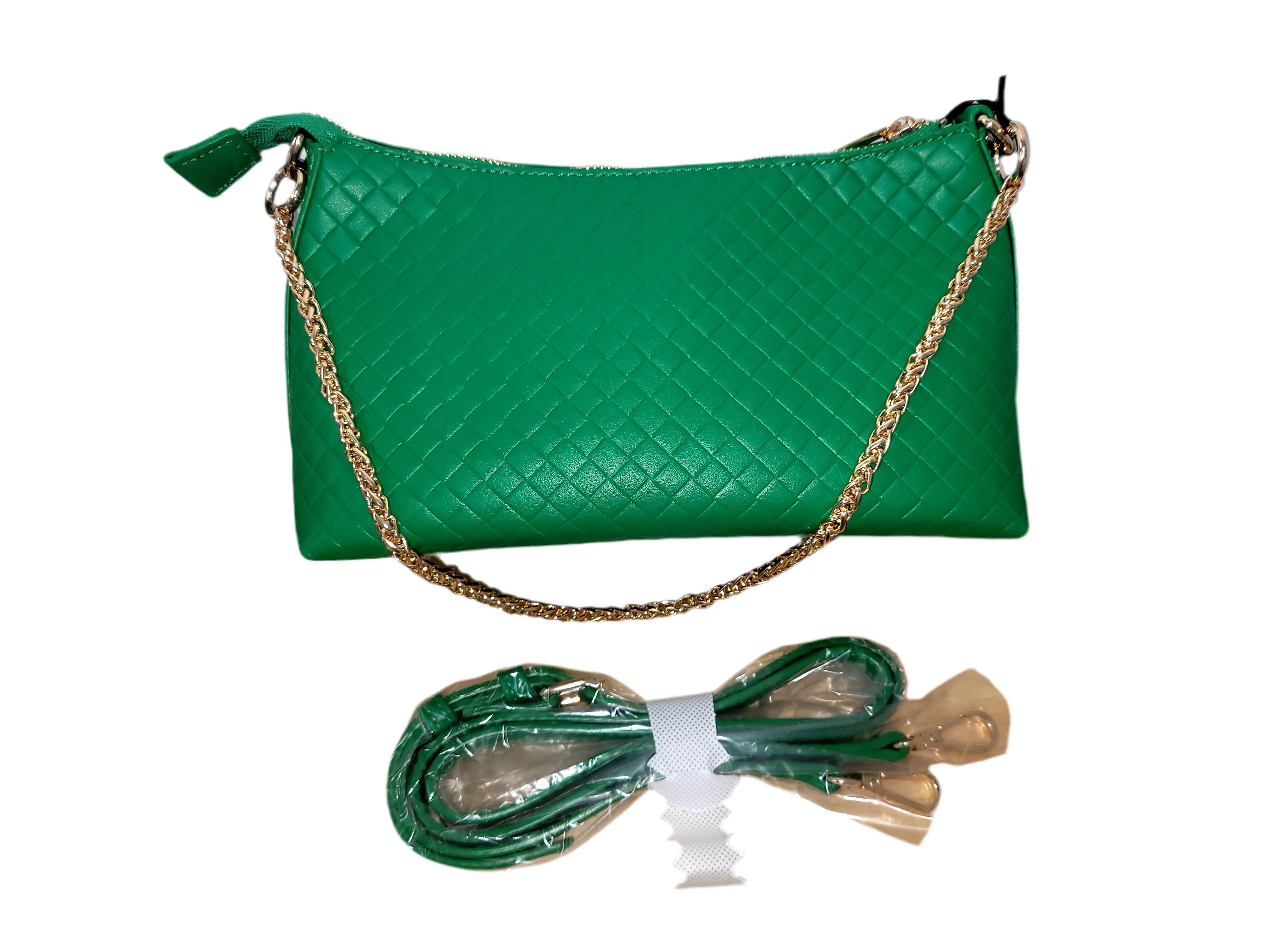 Madison Chain Crossbody Bag - Vegan black Leather