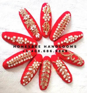 Maggam work saree pins - Saree pleat pins - bridal gifts - diwali gifts - baby shower gifts - birthday gifts -house warming gifts -gift bags