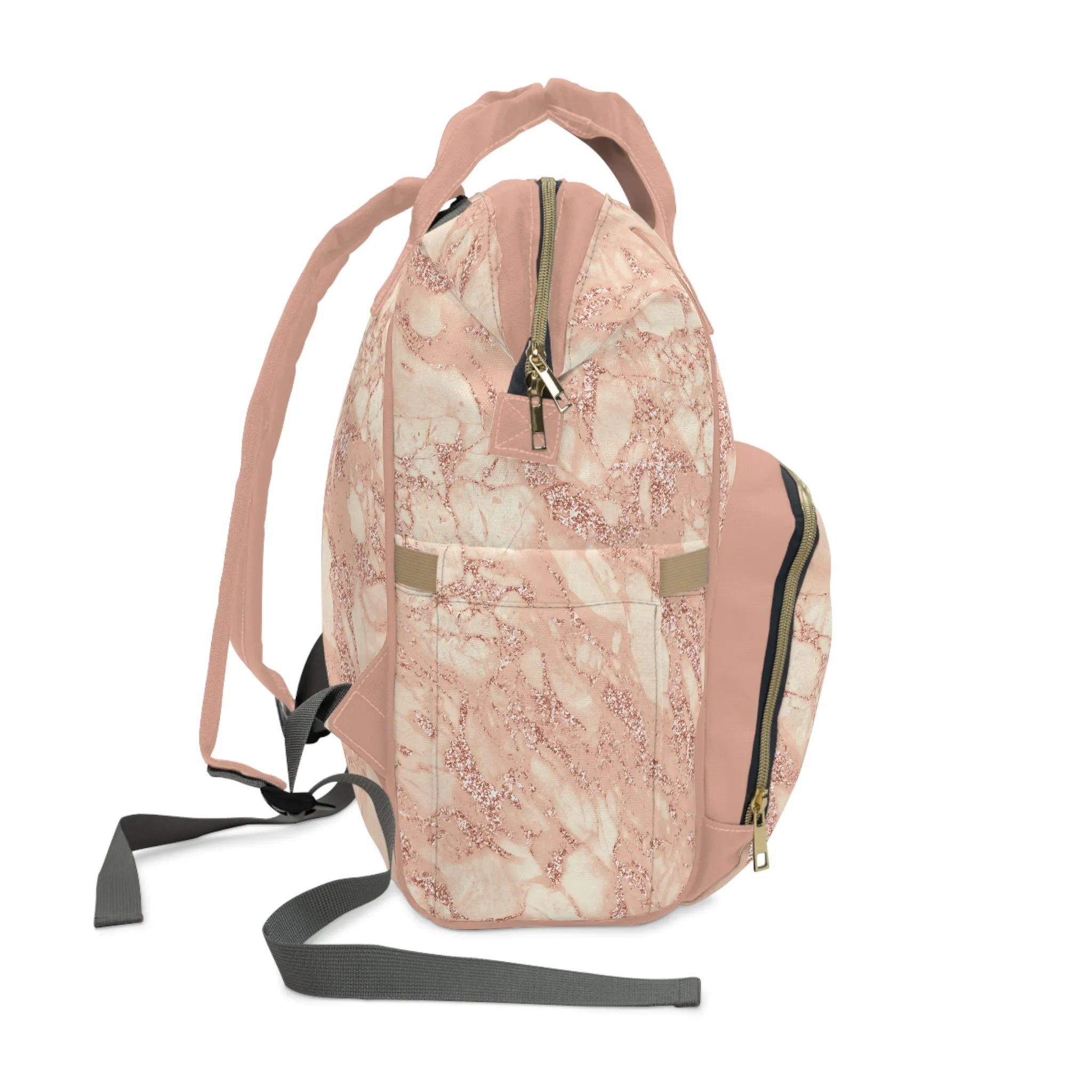 Marble Diaper Backpack - Multifunctional & Durable Nappy Bag with Elegant Marble Patterns, Perfect for Stylish Parents