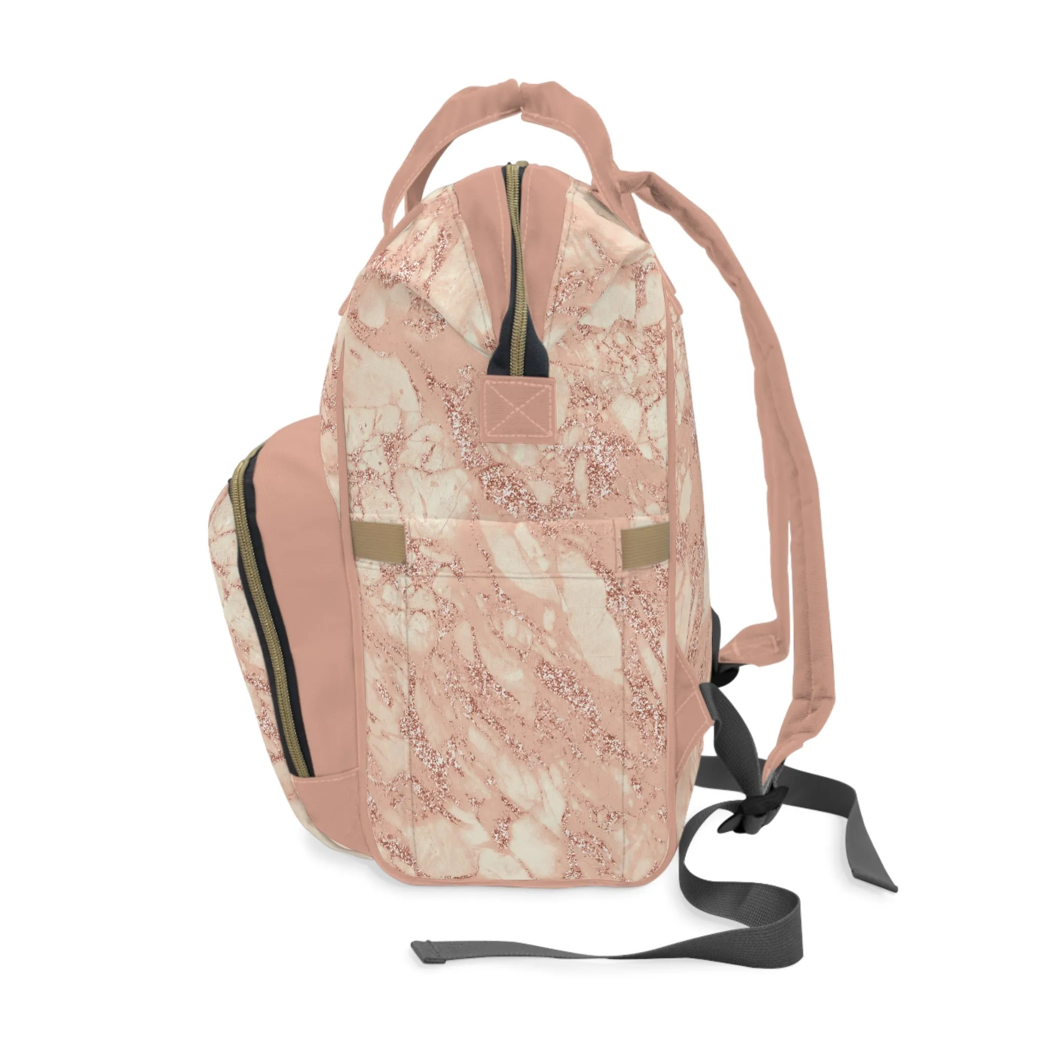Marble Diaper Backpack - Multifunctional & Durable Nappy Bag with Elegant Marble Patterns, Perfect for Stylish Parents
