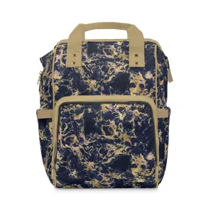 Marble Diaper Backpack - Multifunctional & Durable Nappy Bag with Elegant Marble Patterns, Perfect for Stylish Parents