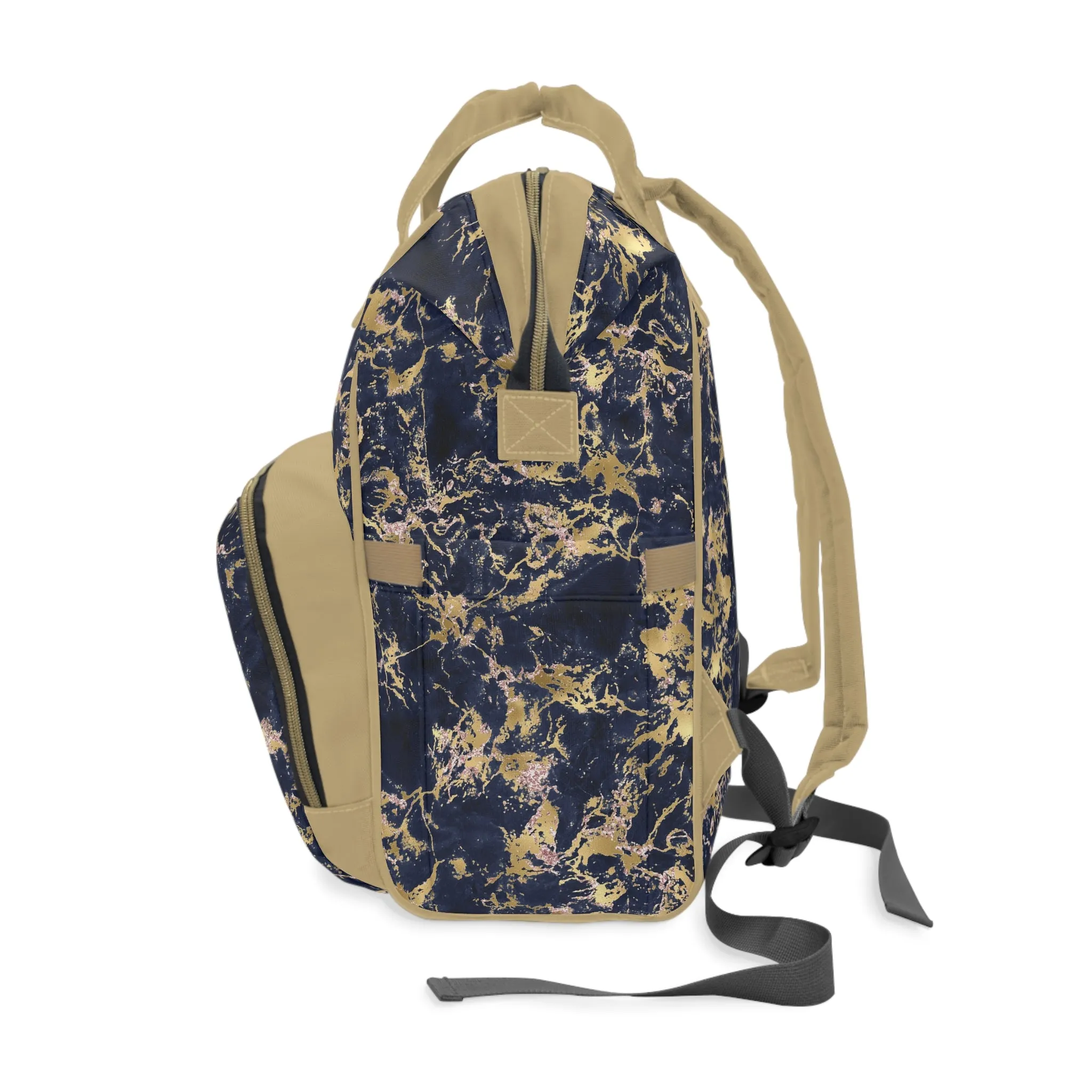 Marble Diaper Backpack - Multifunctional & Durable Nappy Bag with Elegant Marble Patterns, Perfect for Stylish Parents