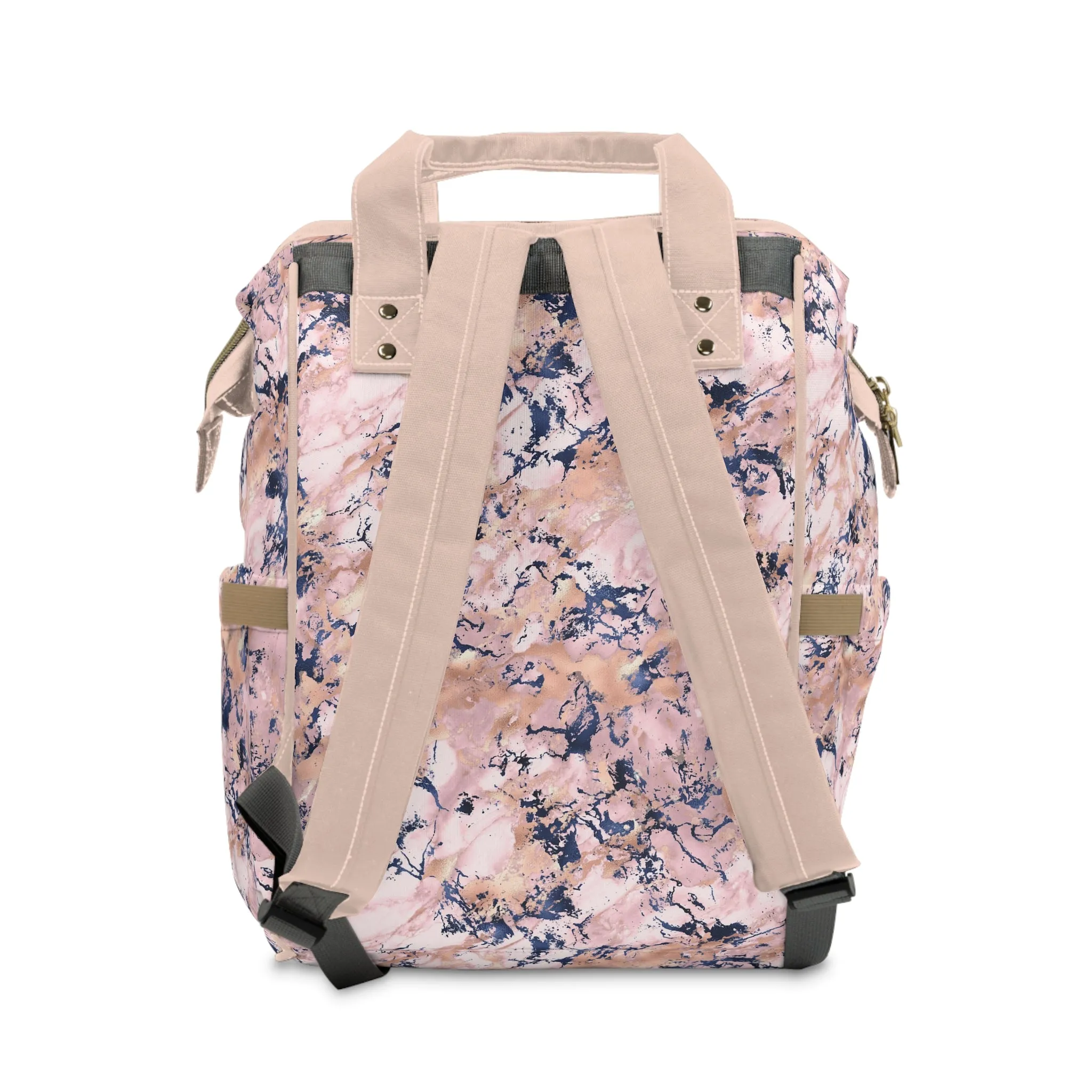 Marble Diaper Backpack - Multifunctional & Durable Nappy Bag with Elegant Marble Patterns, Perfect for Stylish Parents