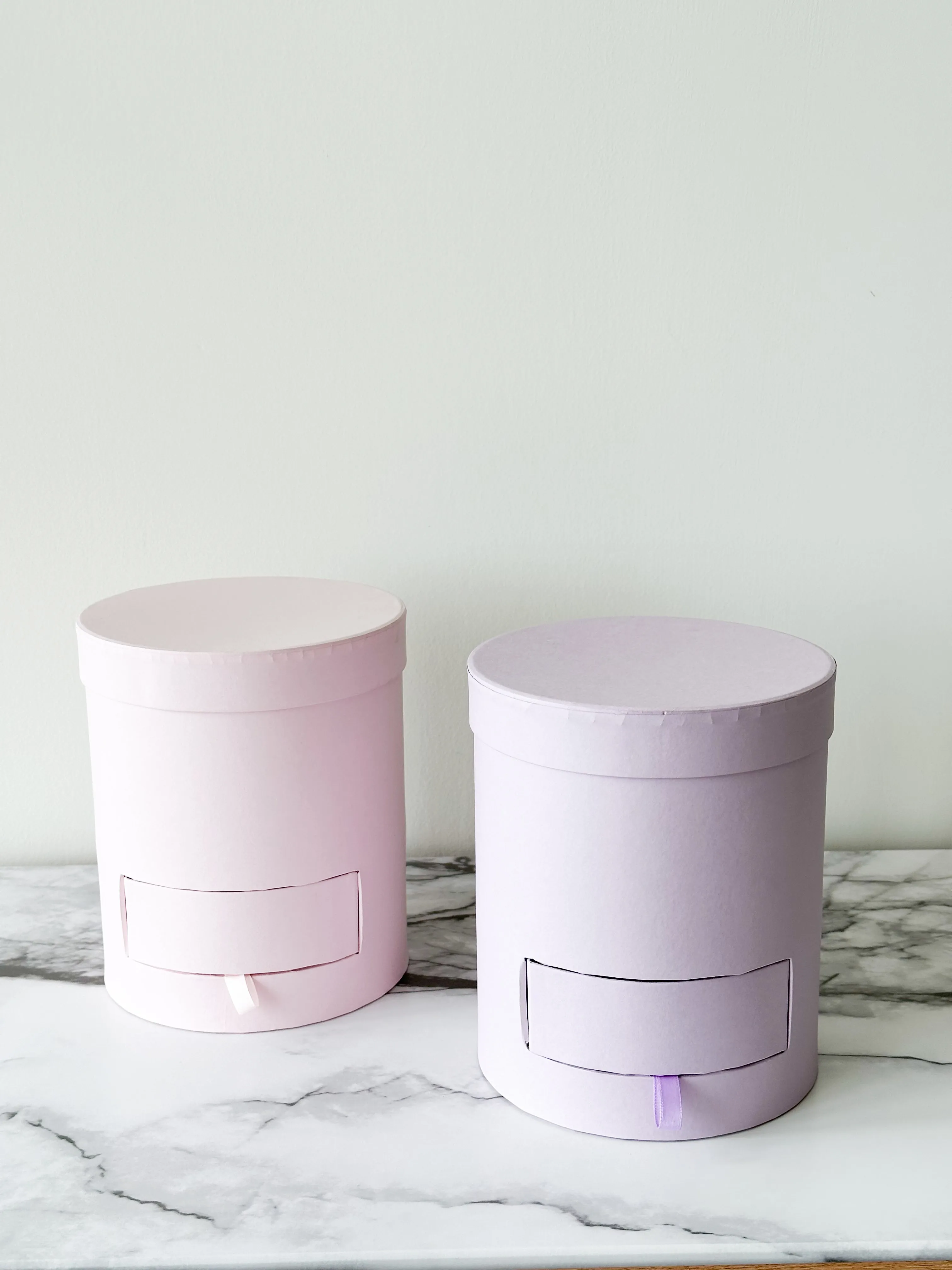 Marble Round Flower Box with Drawer