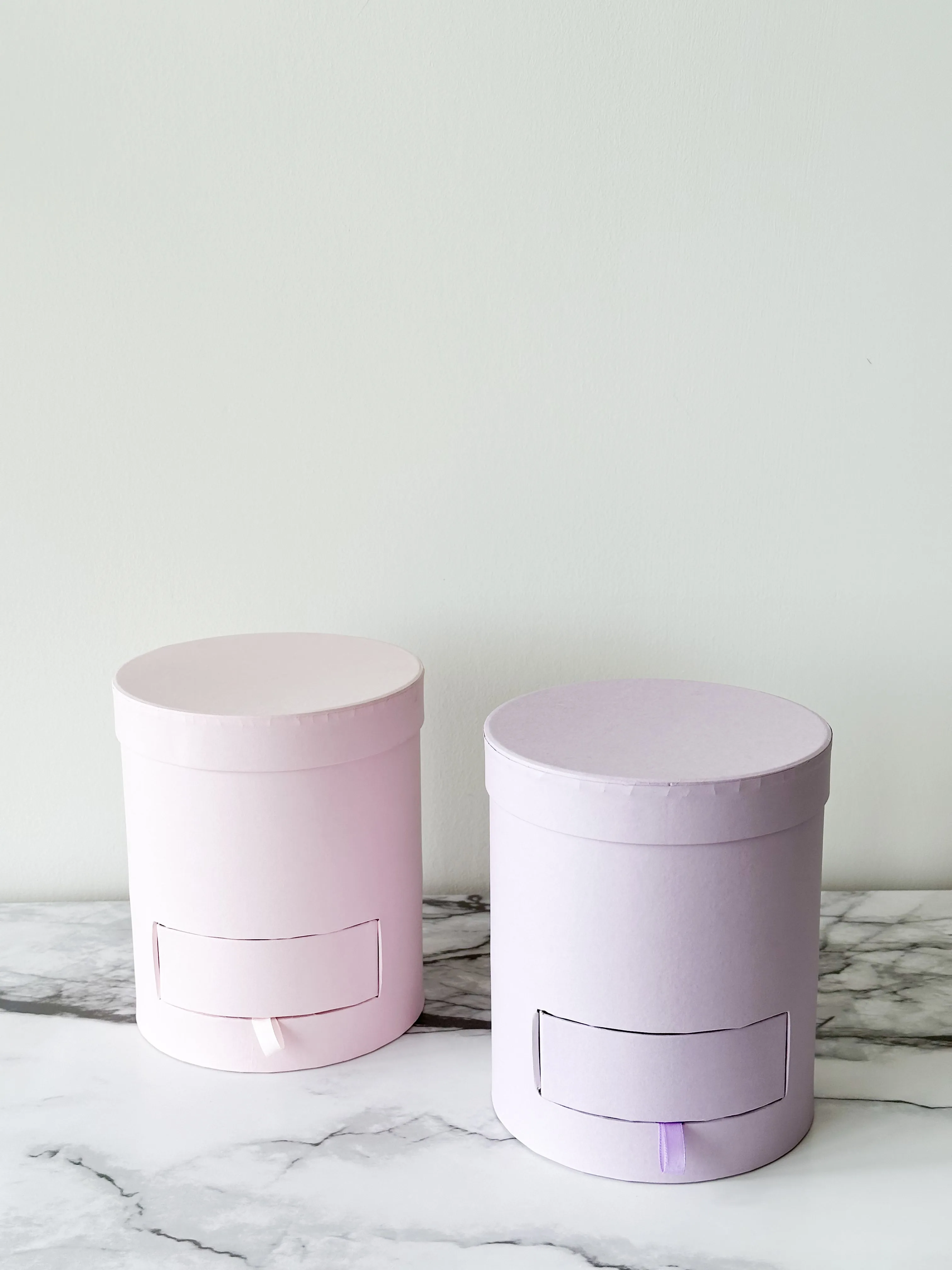 Marble Round Flower Box with Drawer