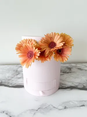 Marble Round Flower Box with Drawer