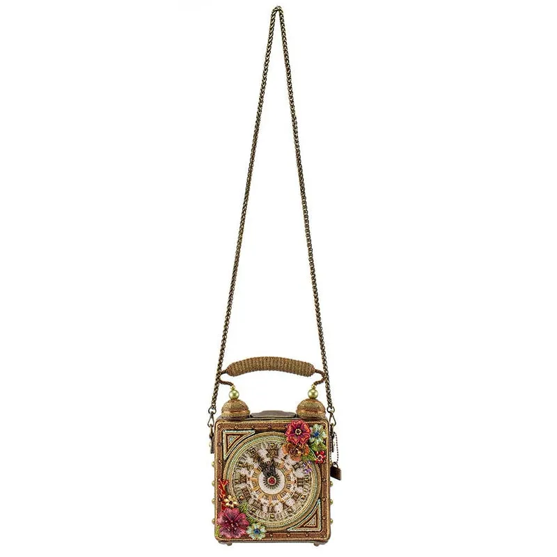 Mary Frances Time of Your Life Beaded Top Handle Clock Handbag Bag Multi New