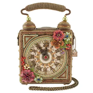 Mary Frances Time of Your Life Beaded Top Handle Clock Handbag Bag Multi New