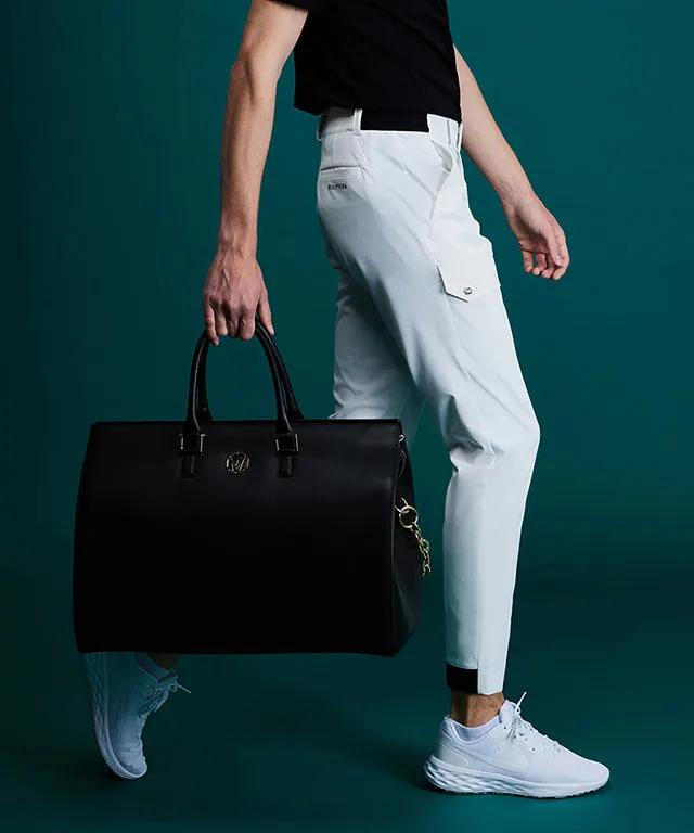 MEASPHERA OCTAGON REAL LEATHER BOSTON BAG - DARK GREEN