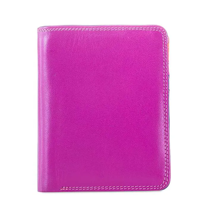 Medium Zip Wallet in Sangria Multi