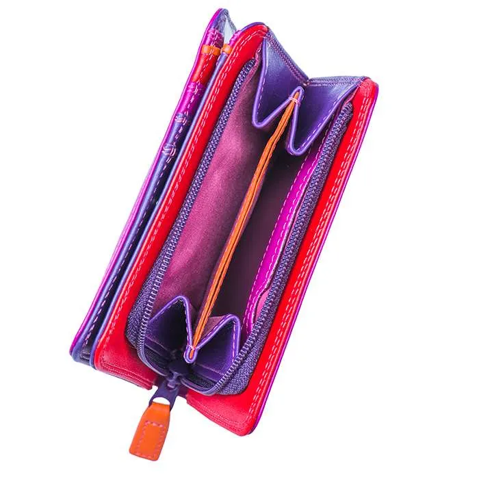 Medium Zip Wallet in Sangria Multi
