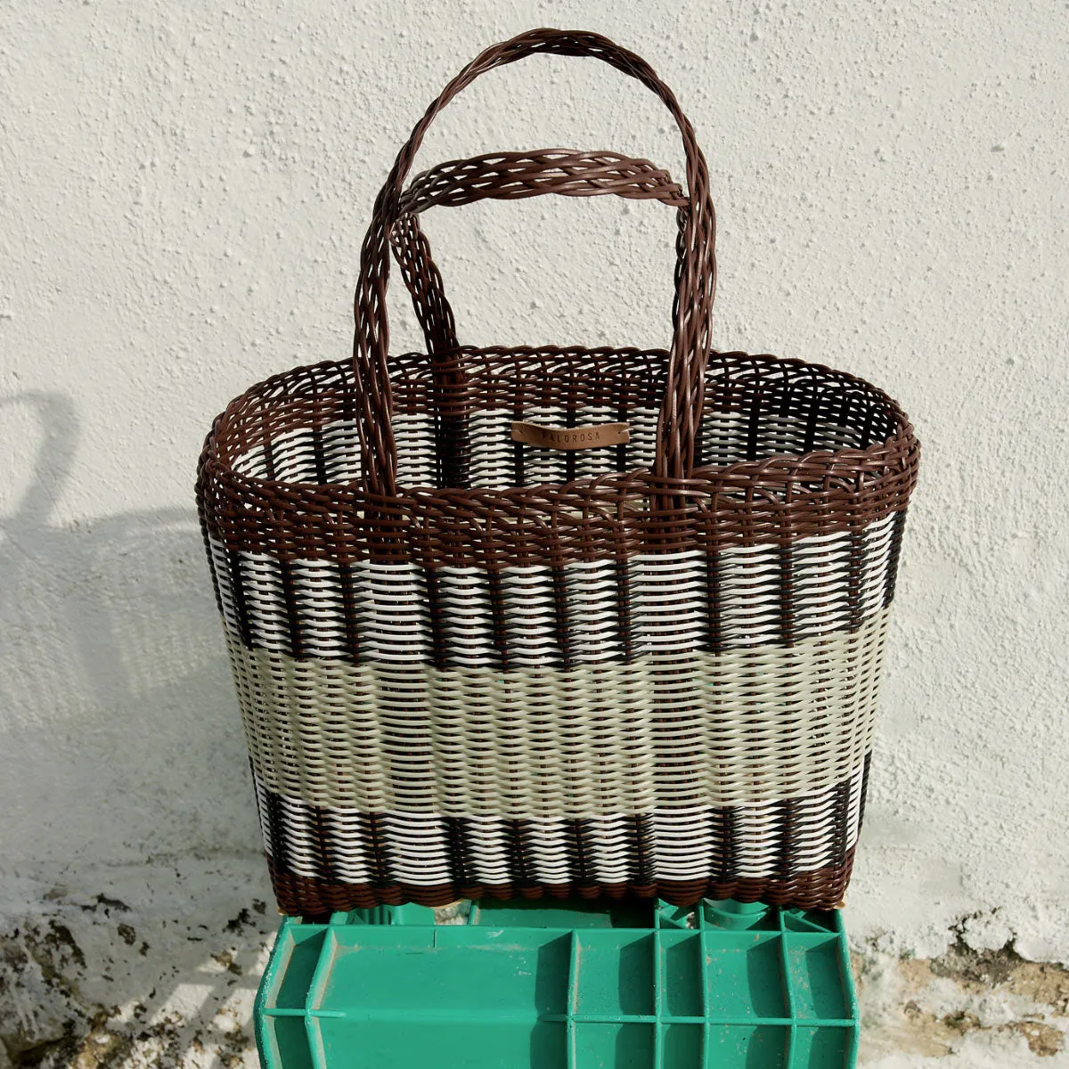 Mercado Bag Small in Chocolate   Palm