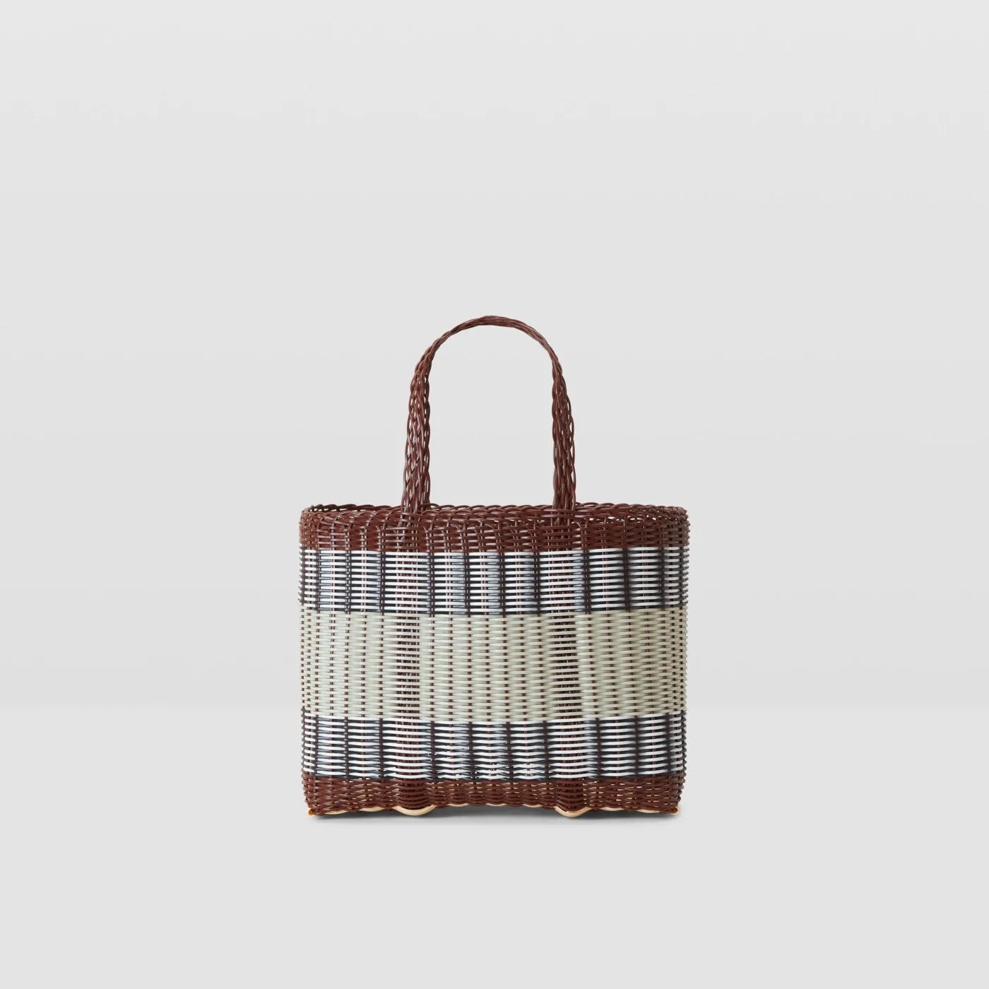 Mercado Bag Small in Chocolate   Palm