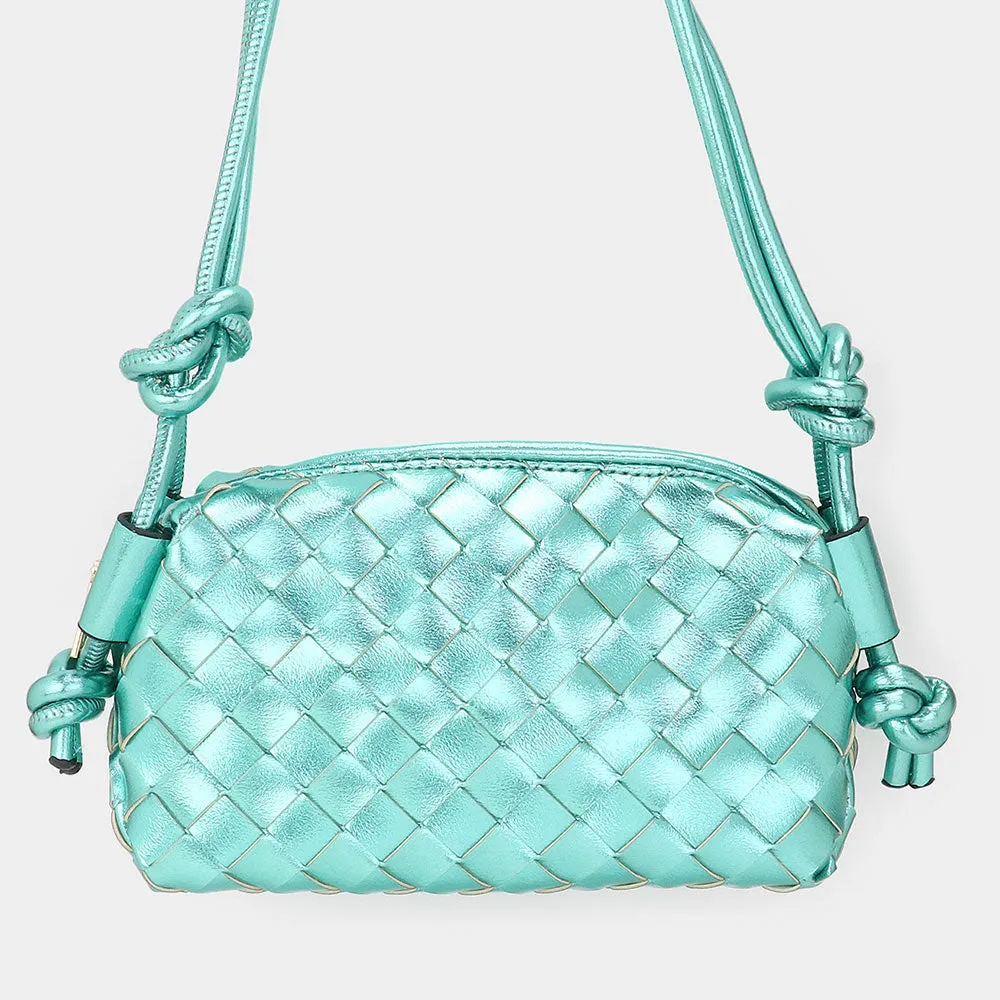 Metallic Weaved Crossbody Bag | Gifts | FSB105011