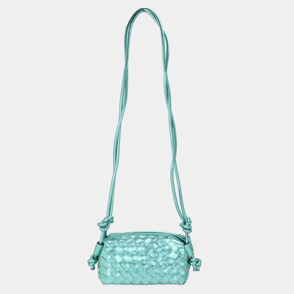 Metallic Weaved Crossbody Bag | Gifts | FSB105011