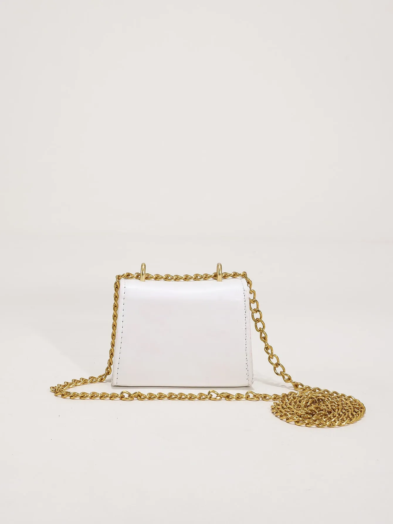 Mini Twist Lock Flap Chain Square Bag - 𝘚𝘚²³ - White