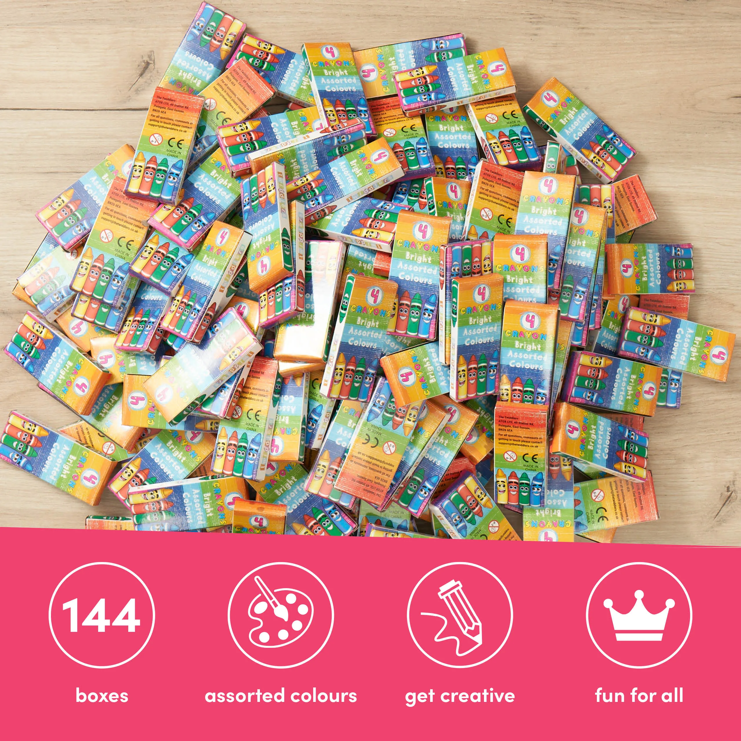 Mini Wax Colouring Crayons (Packs of 4)