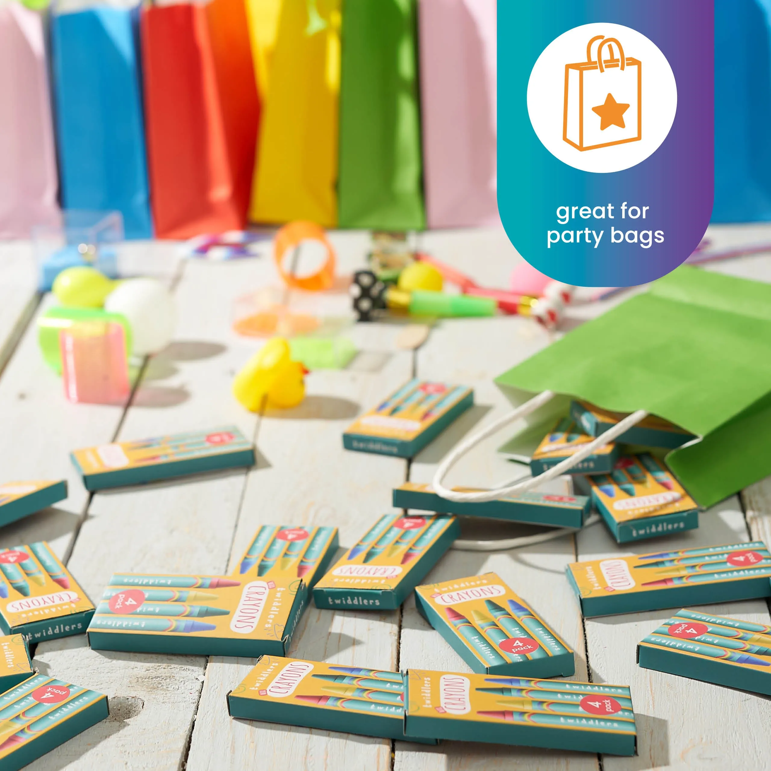 Mini Wax Colouring Crayons (Packs of 4)