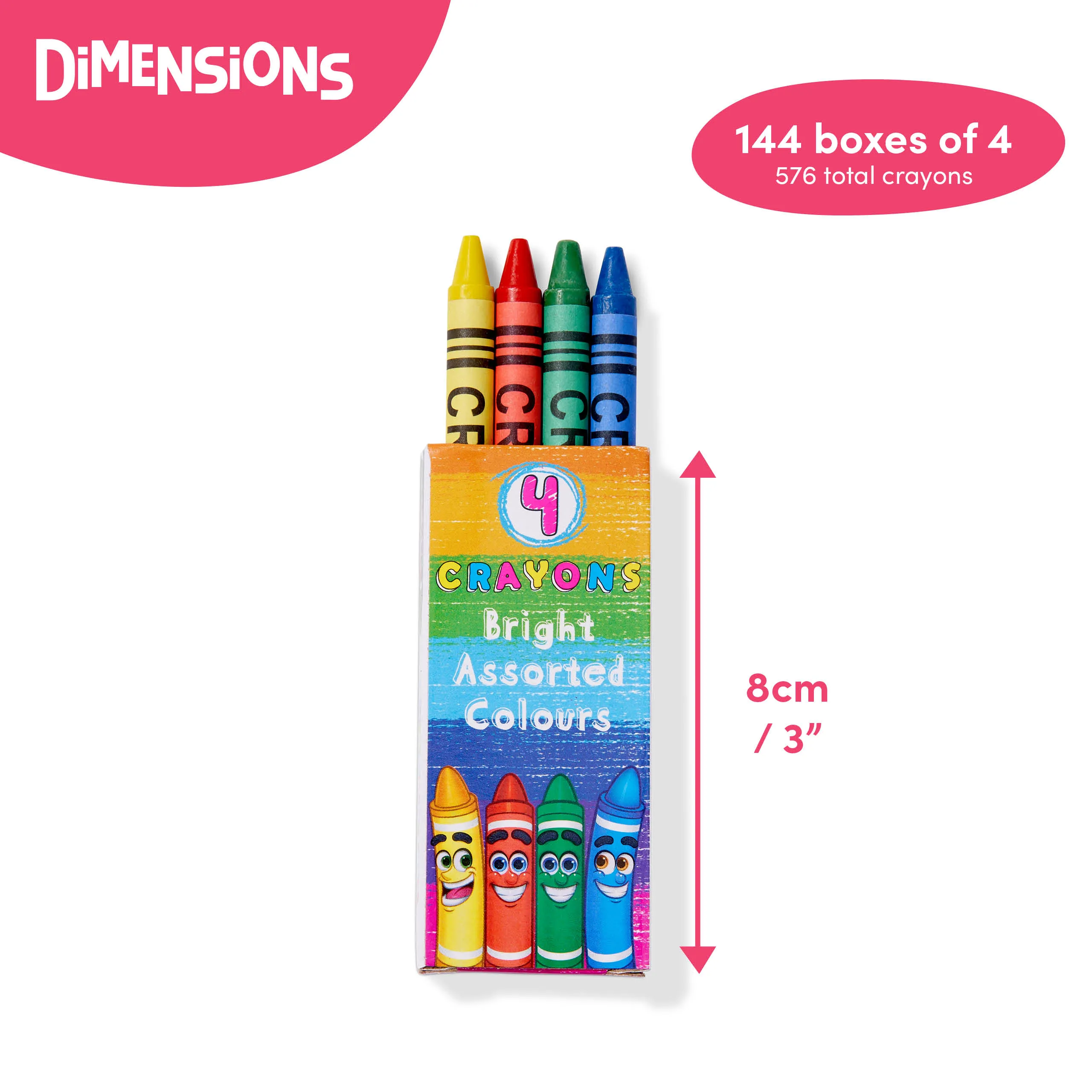 Mini Wax Colouring Crayons (Packs of 4)