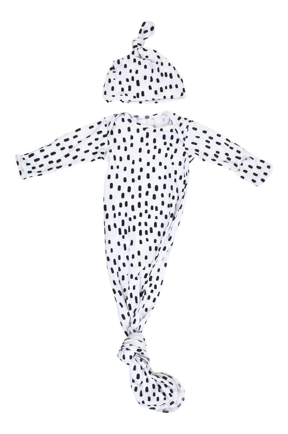 Modern Polka Dot Knotted Newborn Gown Set