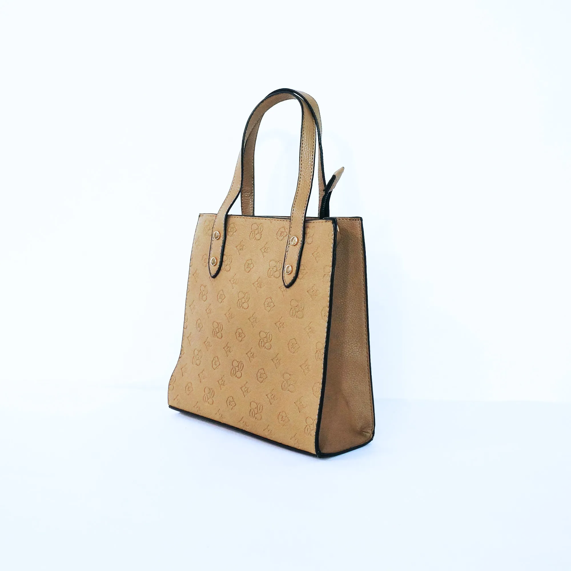 Monogram Tan Small Bag | ALPHONSINA
