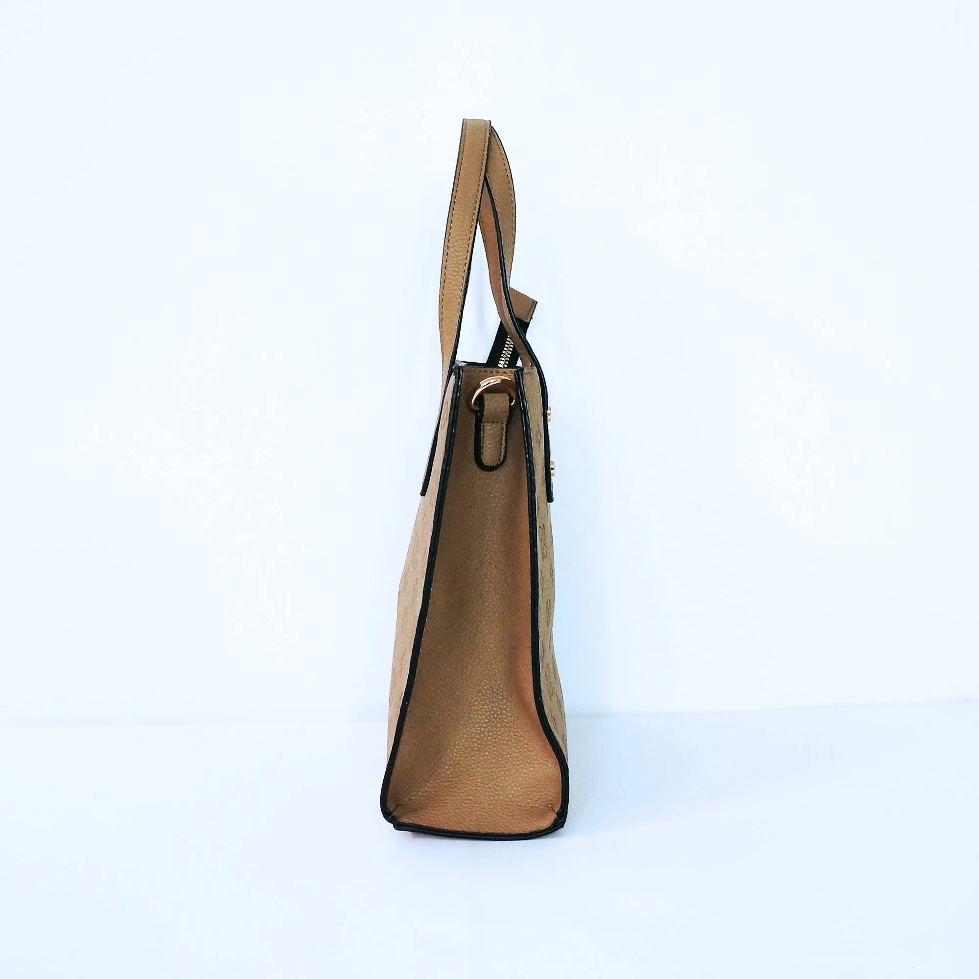 Monogram Tan Small Bag | ALPHONSINA