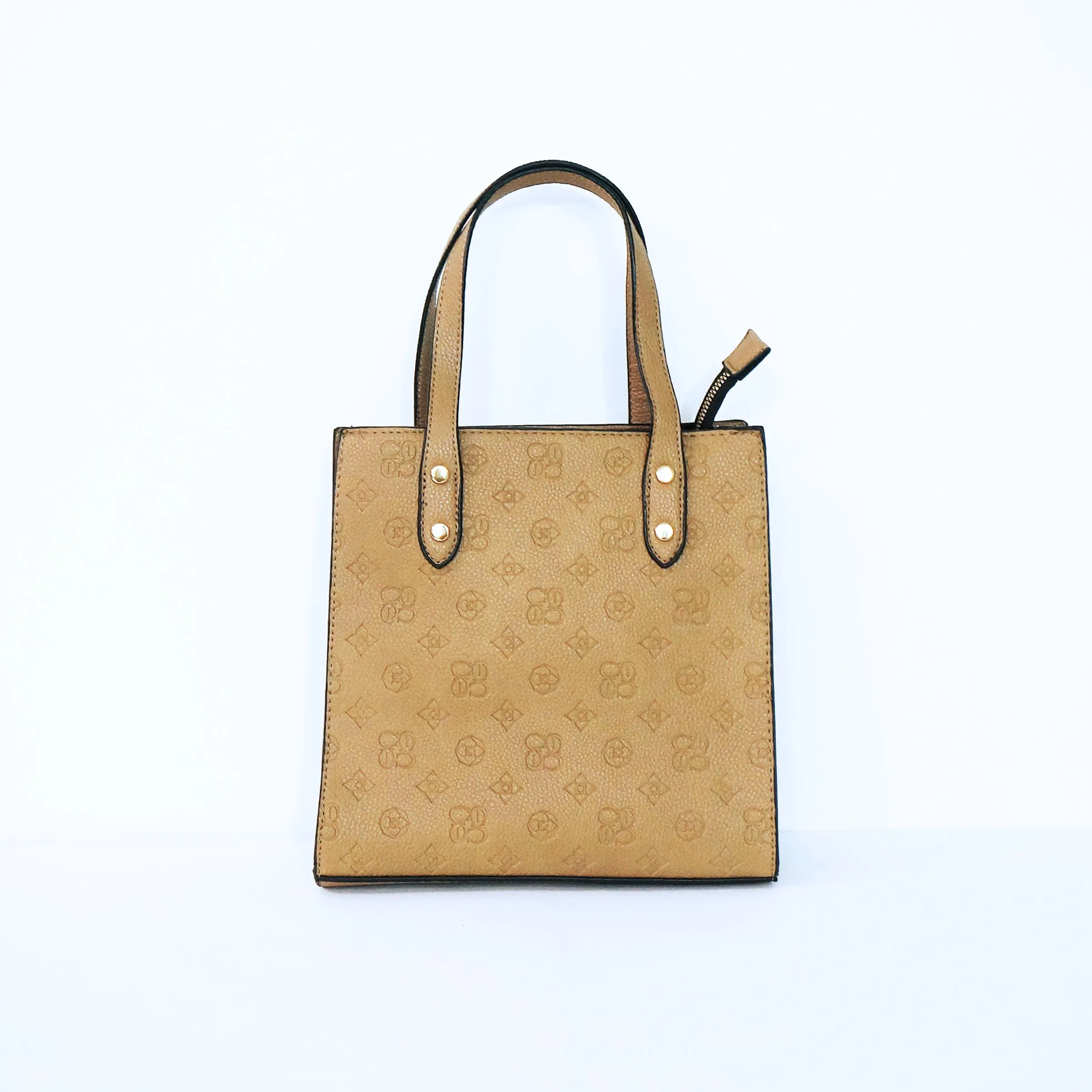 Monogram Tan Small Bag | ALPHONSINA