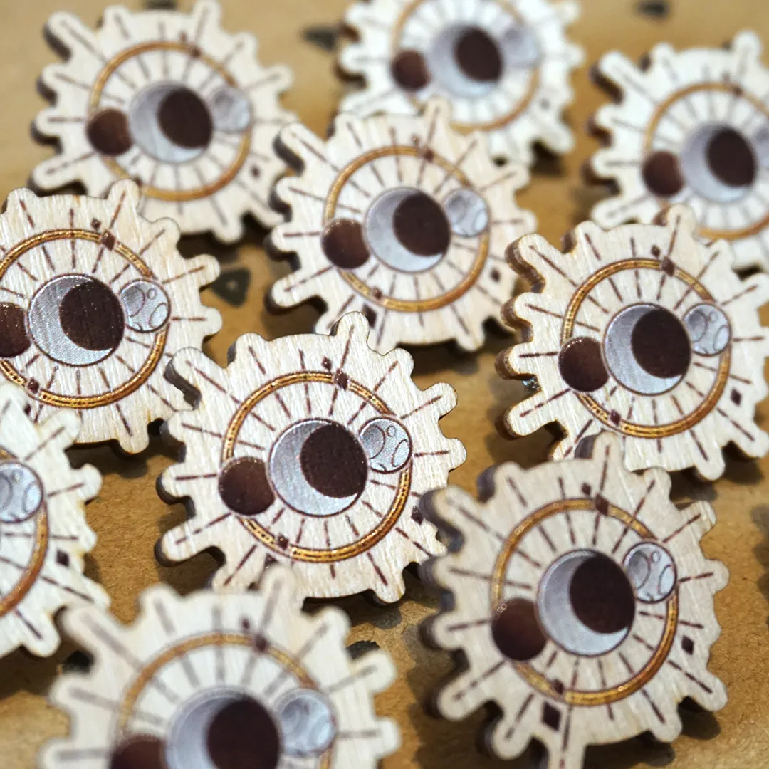 Moon Phases | Wooden Pin