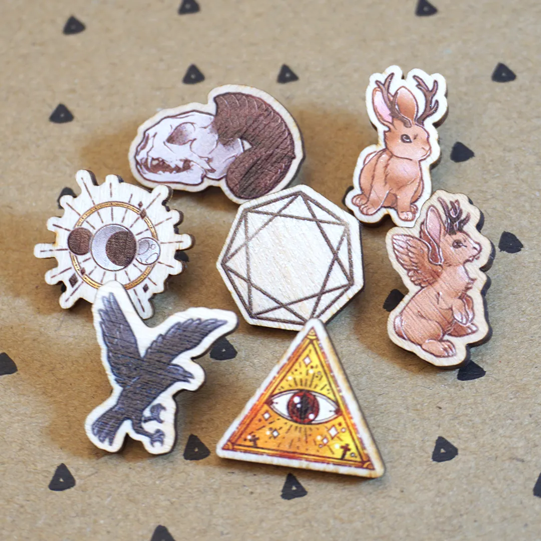 Moon Phases | Wooden Pin
