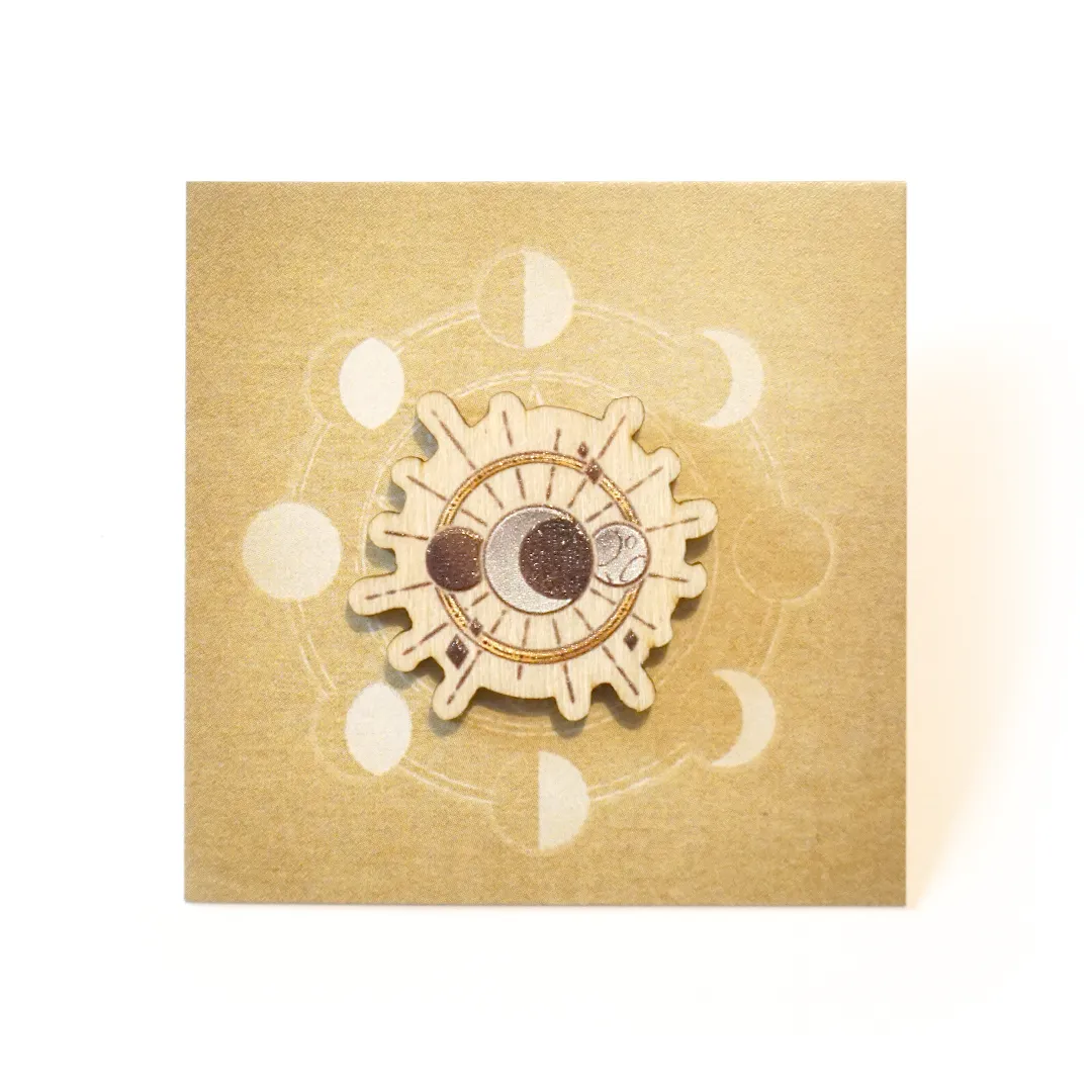 Moon Phases | Wooden Pin