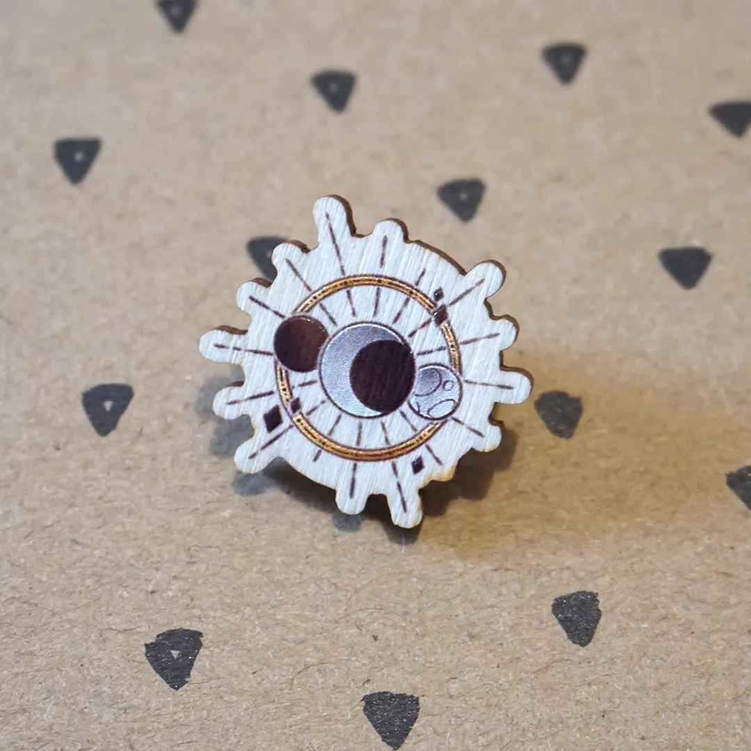 Moon Phases | Wooden Pin