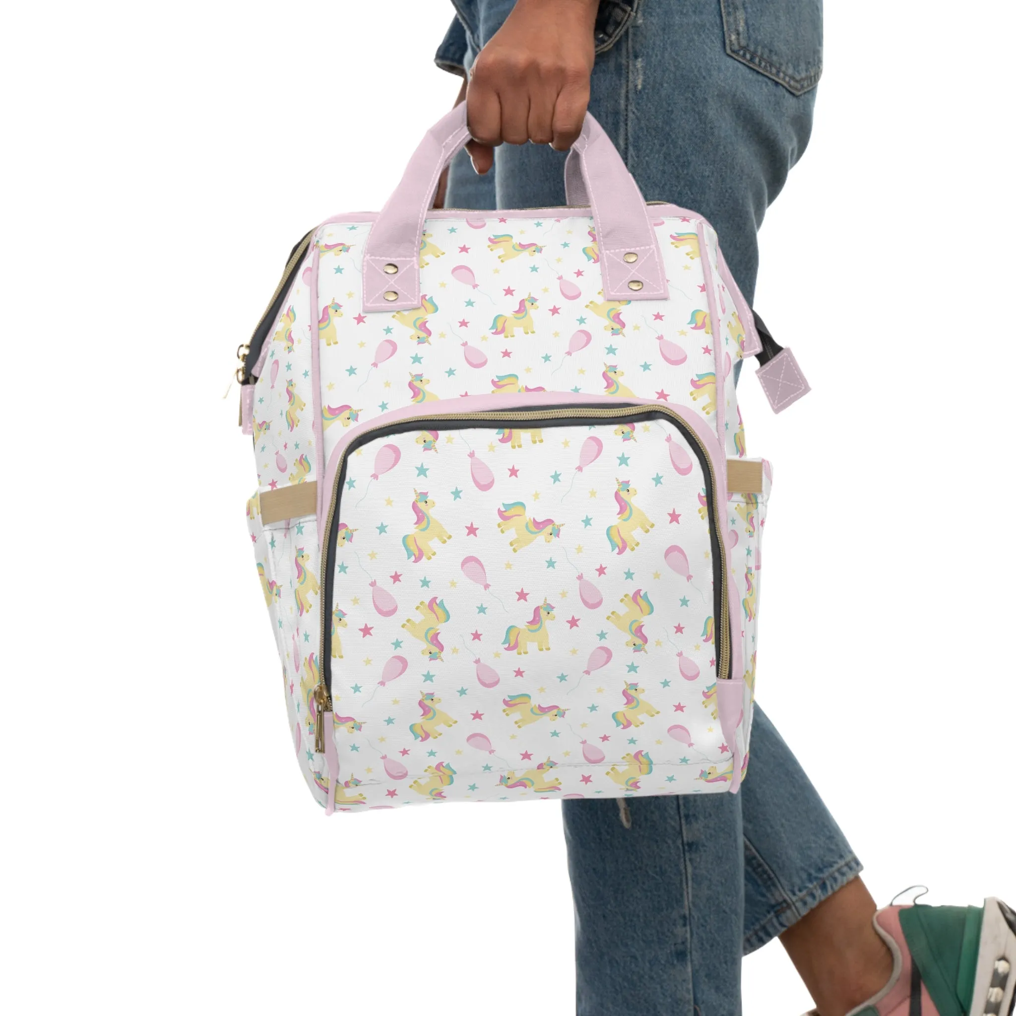 Multifunctional Unicorn Diaper Backpack - Magical Storage Solution for Busy Parents