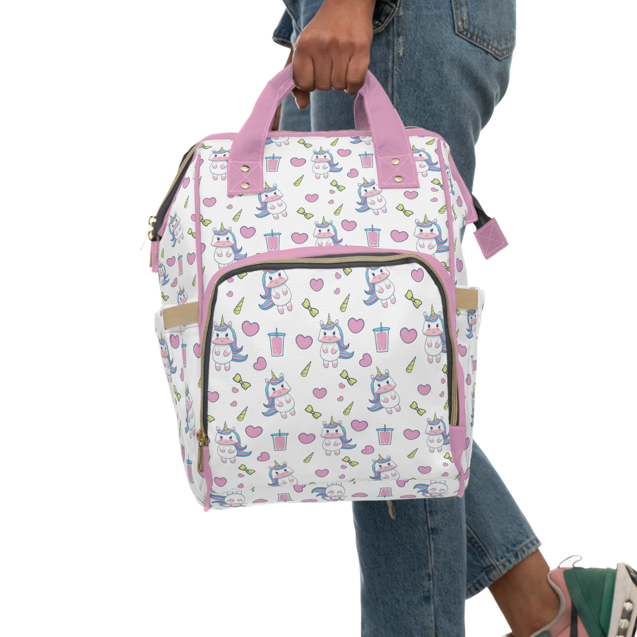 Multifunctional Unicorn Diaper Backpack - Magical Storage Solution for Busy Parents
