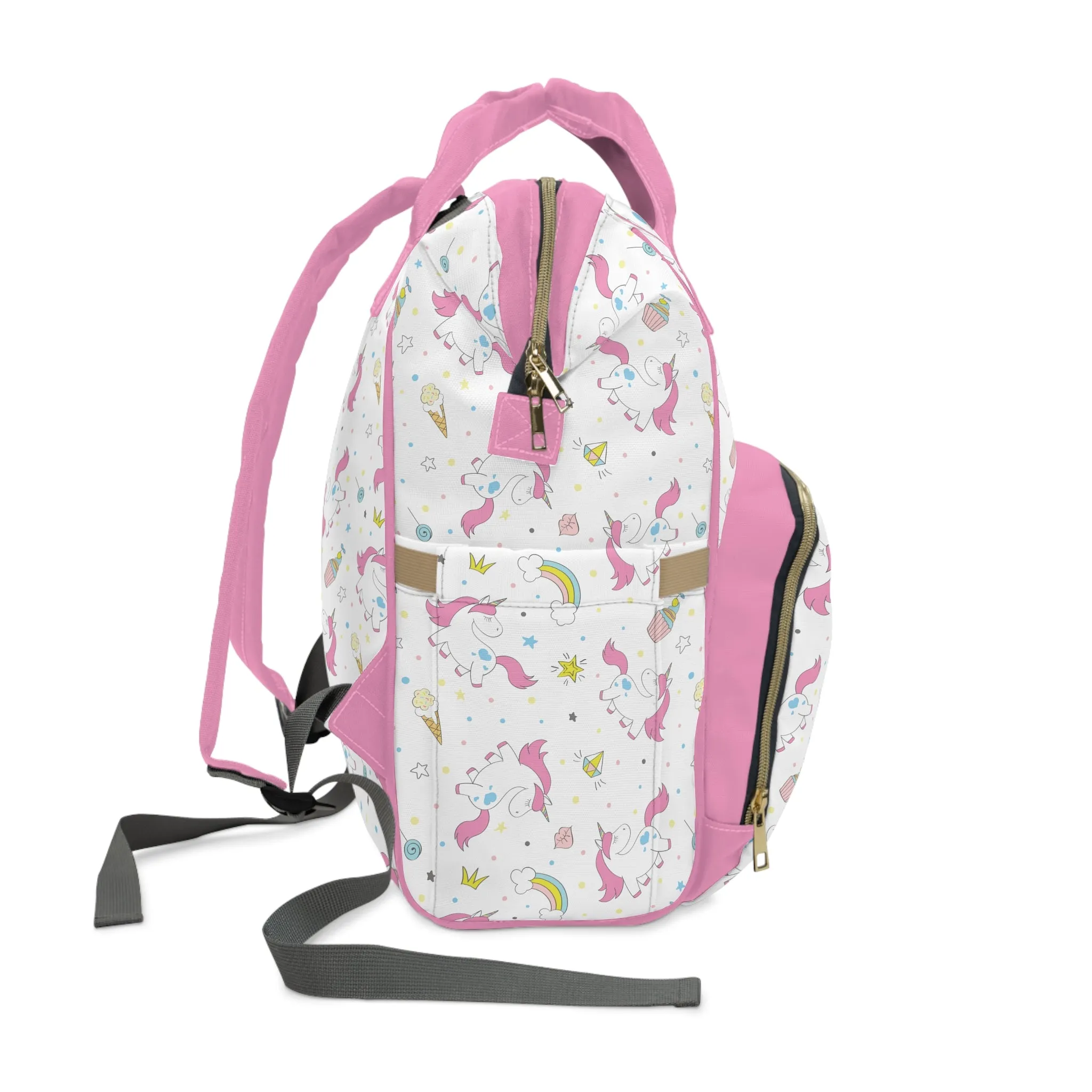 Multifunctional Unicorn Diaper Backpack - Magical Storage Solution for Busy Parents