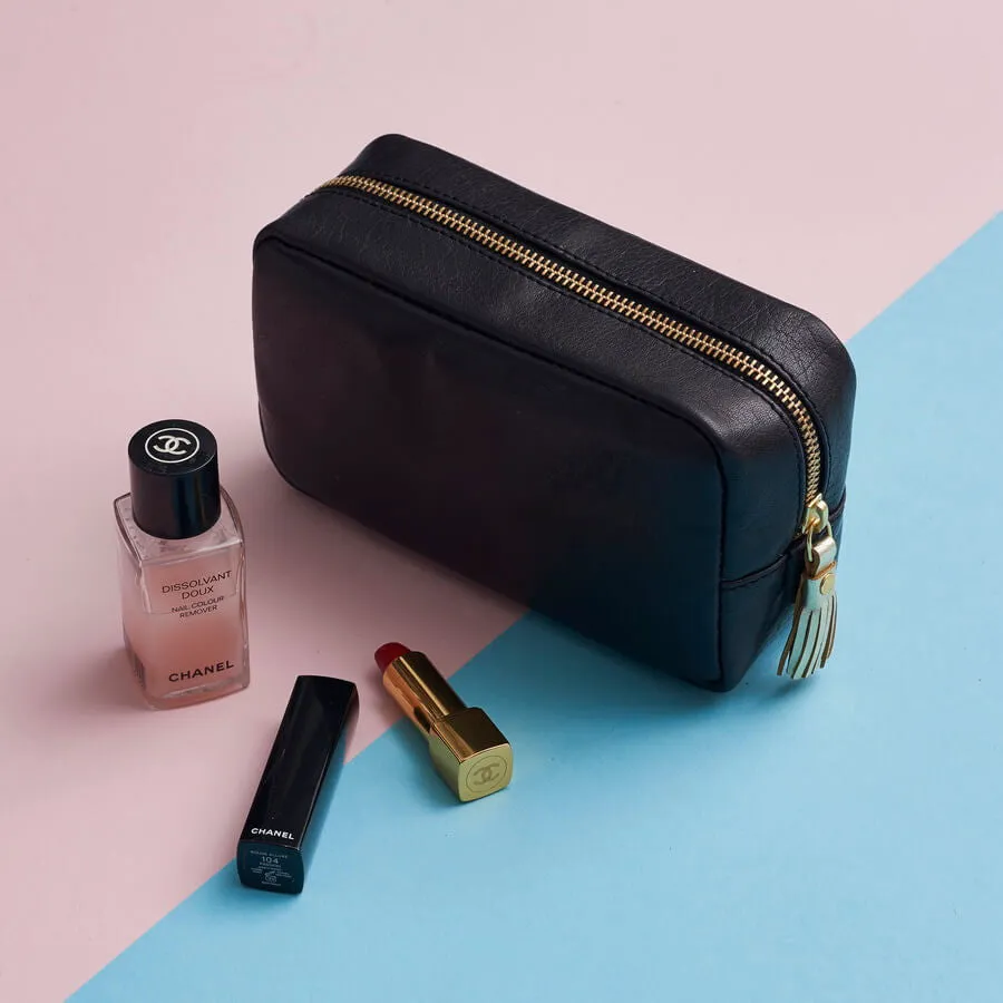 Mum Leather Tassel Make-Up Bag