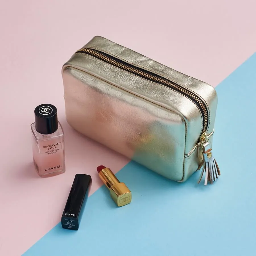Mum Leather Tassel Make-Up Bag