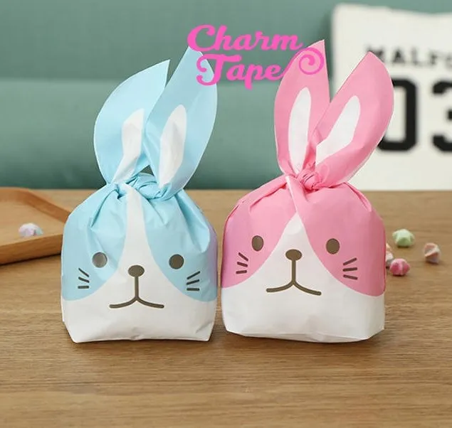 Nah face Rabbit Bunny Bags // Cello Bags // Party Bags Set of 25 bags CB22 9.8x16x5.5 cm