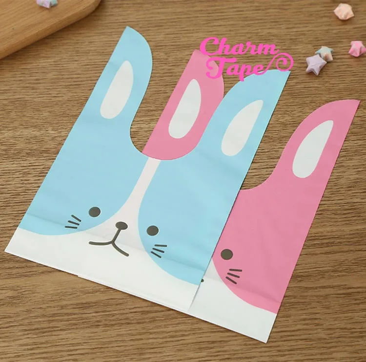 Nah face Rabbit Bunny Bags // Cello Bags // Party Bags Set of 25 bags CB22 9.8x16x5.5 cm