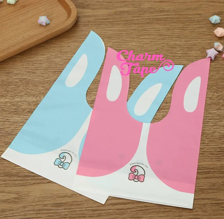 Nah face Rabbit Bunny Bags // Cello Bags // Party Bags Set of 25 bags CB22 9.8x16x5.5 cm
