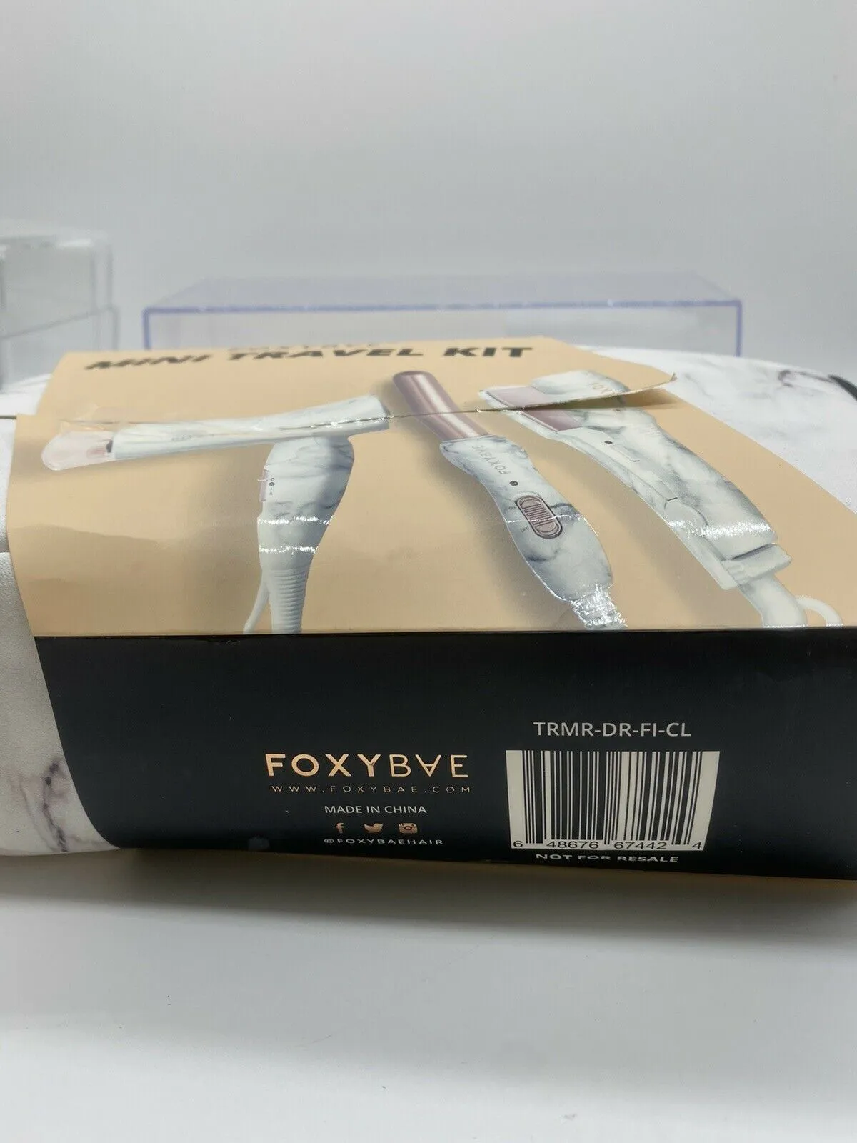 NEW FOXYBAE Blow Dryer Curling Iron Flat Iron  3pc Travel Set ROSE GOLD Pink